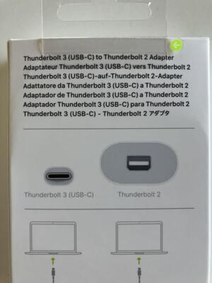 Apple Thunderbolt 3 (USB-C) to Thunderbolt 2 Adapter for