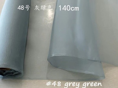 Solid Color Pure Silk Organza 45'' By Yards Silk Gauze Fabric Wedding Crafts DIY - 第 12/48 張圖片