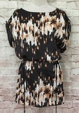 Derek Lam Design Nation Brown Copper Drawstring Waist Dress Sleeveless Size S