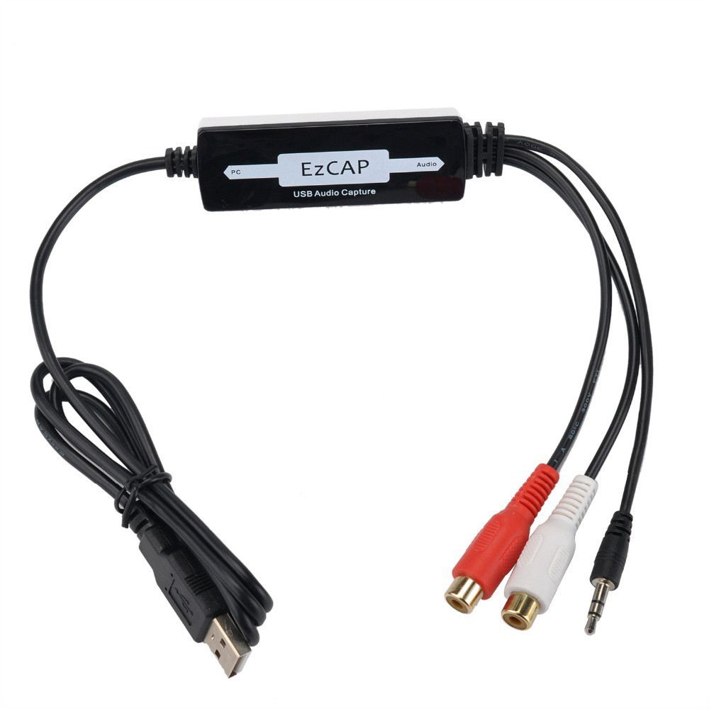 USB Audio Recorder Adapter - Convert Vinyl Records & Cassette Tapes To MP3/WAV On Computer