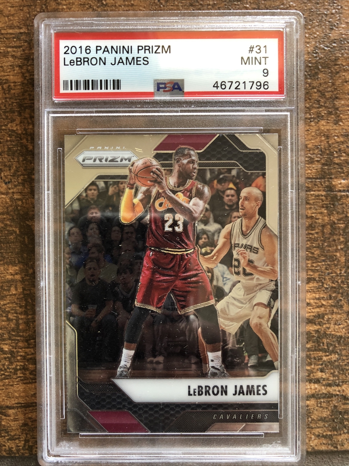 LEBRON JAMES ~ 2016 Panini Prizm Basketball Silver Prizm #31 ~ Graded PSA 9 MINT