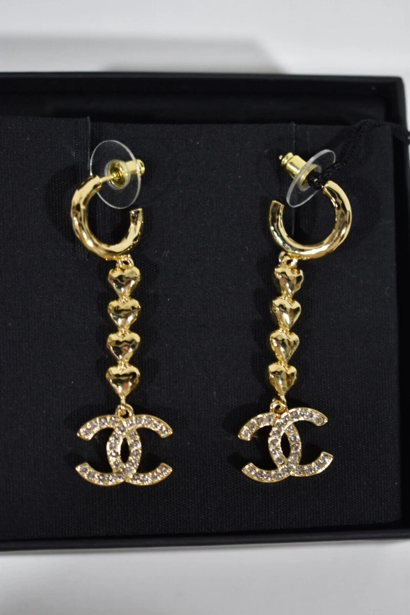 Chanel Large Hanging CC Earrings