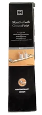 NEU Home- Glass Shelf w/Chrome Finish Tempered Glass w/mounting hardware- NRFB🤍