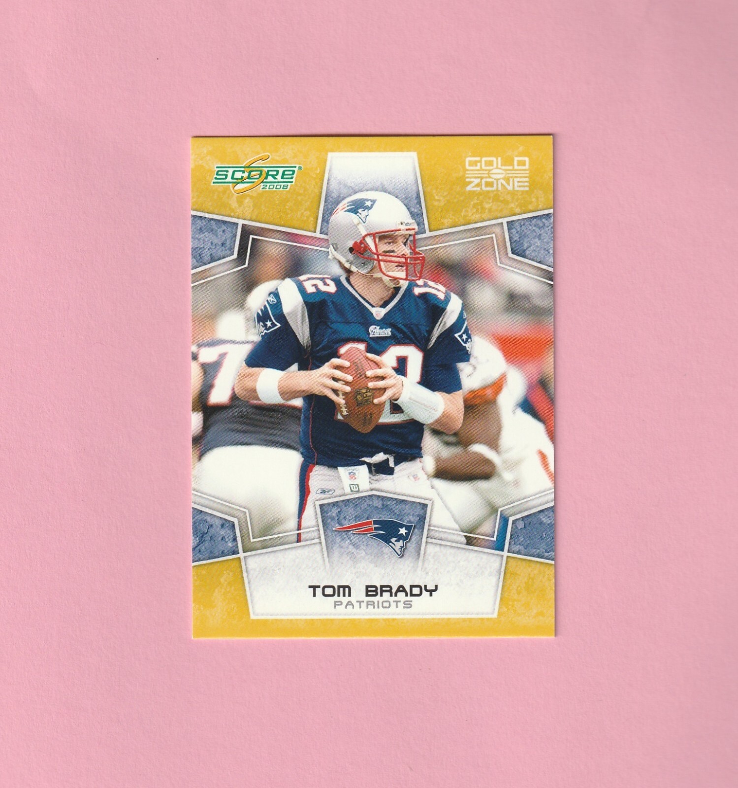 2008 Score Gold Zone Serial #'d 027/400 Tom Brady #182 New England Patriots