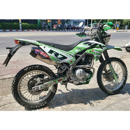 FULL SYSTEM EXHAUST SET MUFFLER CARBON END PIPE FIT FOR KAWASAKI KLX230L KLX230R - Picture 2 of 8