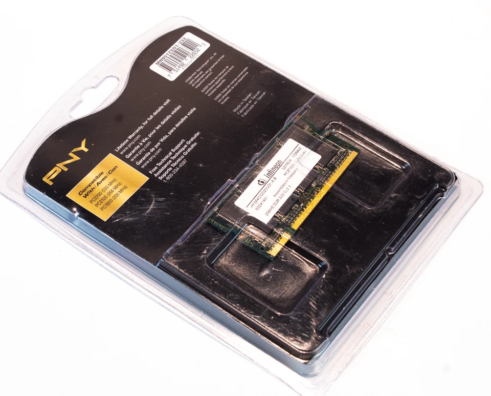 PNY Optima Memory (N512D27OPT) 512MB PC2700 Notebook DDR333 NEW - Image 2 of 2