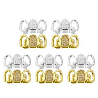 5 PCS Zahnschmuck Dental Für Männer Aus Silber Zähne Grillen HipHop