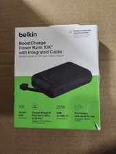 Belkin BoostCharge Power Bank 10k Portable Charger w/ USB-C Integrated Cable