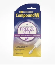 Compound W Freeze Off Wart Remover Maximum Freeze 8 Applications No/Box Exp 2/27