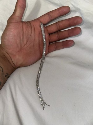 The ''Iced Cascade'' zweireihiges Moissanite Armband