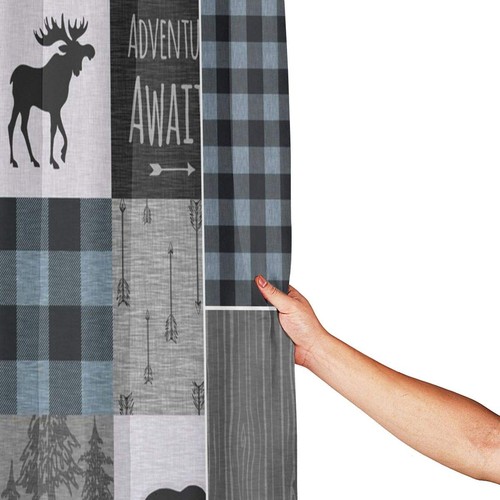 Rustic Shower Curtain Bear Shower Curtain Quick Dry Moose Deer Shower Curtain... - Picture 4 of 8