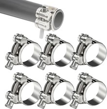 6pcs 23-25mm T-bolt Hose Clamps Stainless Steel Heavy Duty Hose Clamp Dd038-23-2
