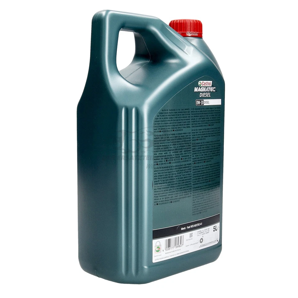 Olio motore Castrol Ford 0W/20 Magnatec Diesel WSS-M2C952-A1 5 litri - Immagine 4 di 4