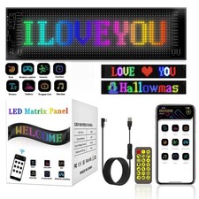 APP Programmable Car LED Sign Moving Scrolling Message Display Board Screen RGB
