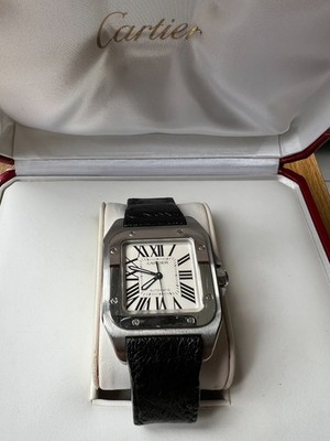 Cartier Santos 100 Medium W20106X8   100% Authentic, No Returns, USA Only