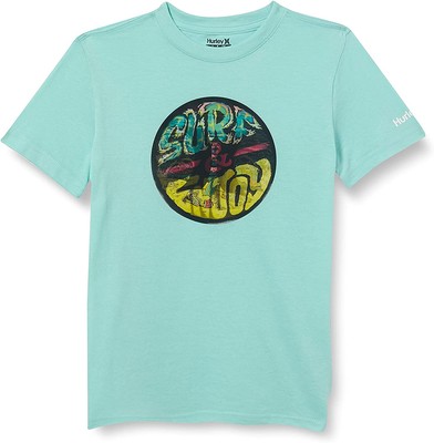 Hurley Jungen Hrlb Skull Beach Lenticular T-Shirt Turkis Hologramm Gr. L 12-13J