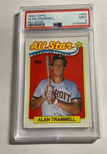 1989 Topps - All Star #400 Alan Trammell Graded Mint 9 