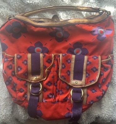 MARC BY MARC JACOBS Red Corduroy Flowers Hobo 
