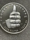 Hard To Find! 2011 Thumbs Up Silver/Guruji- 1 Troy Oz .999 Fine Silver Round