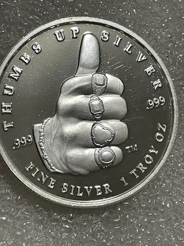 Hard To Find! 2011 Thumbs Up Silver/Guruji- 1 Troy Oz .999 Fine Silver Round