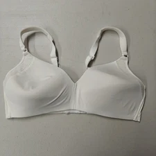 Warners Women Bra 36D White T Shirt Wireless Strap Adjustable Lightly Lined