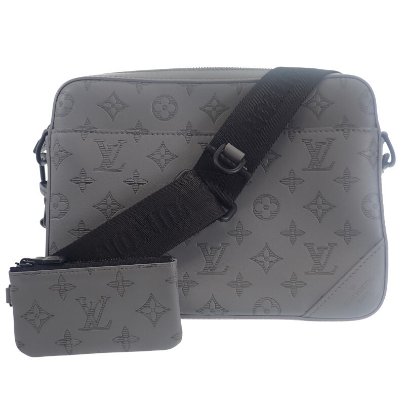 Louis Vuitton Duo Messenger M46104 Shoulder Bag Calf Monogram Shadow 434765