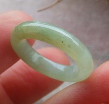 Video Certified Green Natural A Jadeite Jade Round Circle Ring NO. 5.75  418570