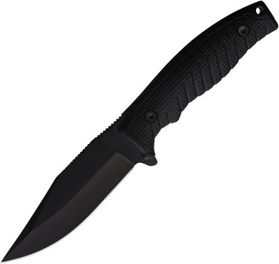 4.5'' Black WITHARMOR Fixed Blade w/Sheath, WARG2E49