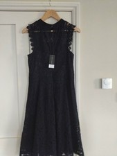 Navy blue Lined Lace dress size 12.Original Price £38.00