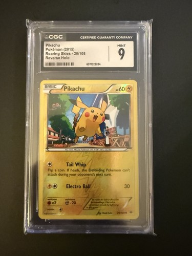 Pikachu graded CGC 9 for sale on eBay