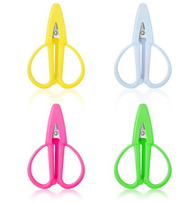Mini Scissors Set - 4 Pack Sharp All-Purpose Travel Craft Scissors with Covers