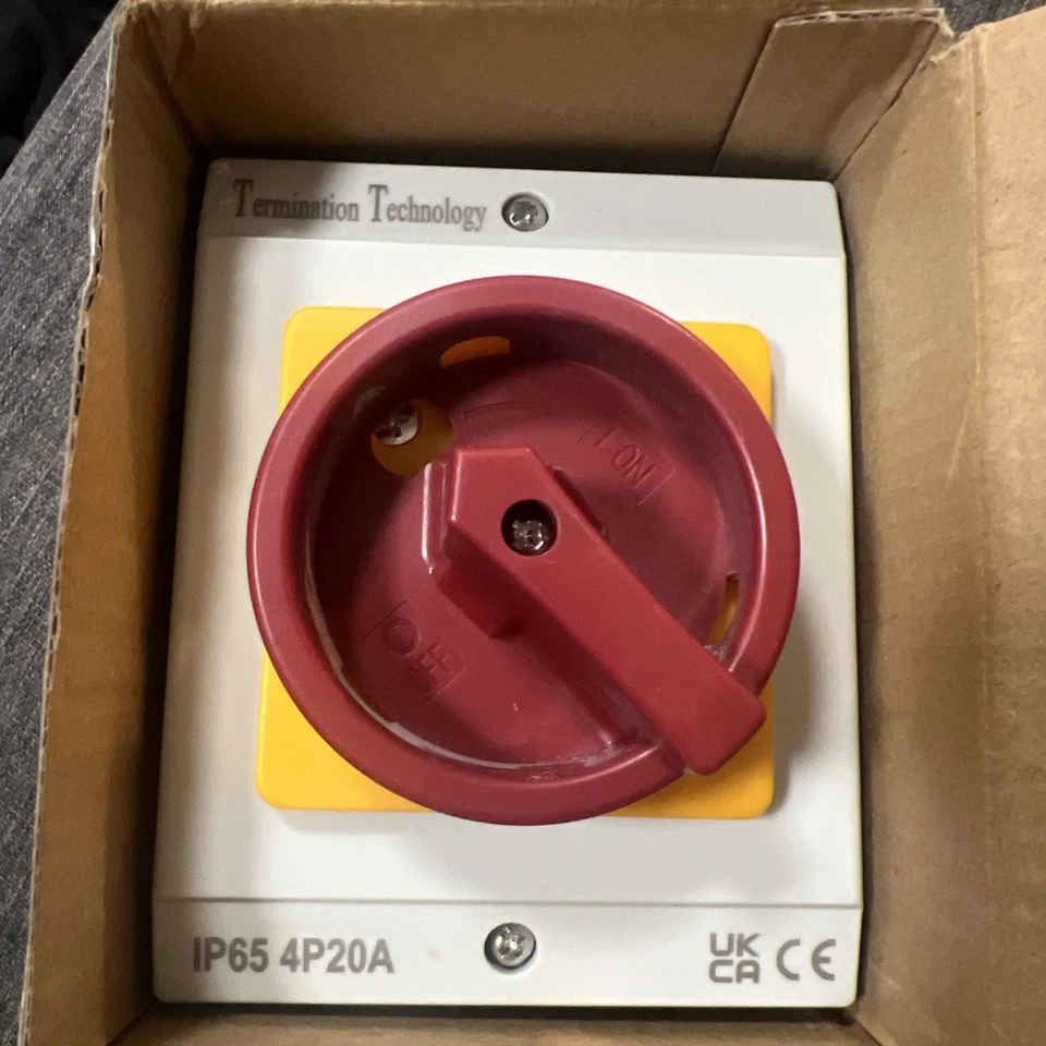 Termination Technology 20A 4pole Isolator Rotary Switch IP65