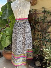 Vintage 70s Alex Coleman Bohemian High Waisted Psychedelic Maxi Skirt S