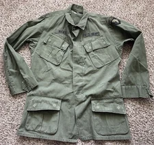 OG 107 Vietnam Era Jungle Jacket Airborne Slant Pocket Small Long Ripstop Army