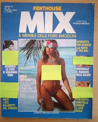 PENTHOUSE MIX Nr. 41 Juli 1984 Eva Robbins Damen Herren Donatella Damiani Maradona