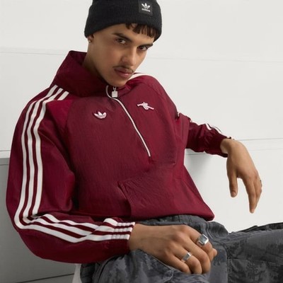 adidas Arsenal Terrace Woven Anorack Half Zip Jacket JM9399 ✓Asia