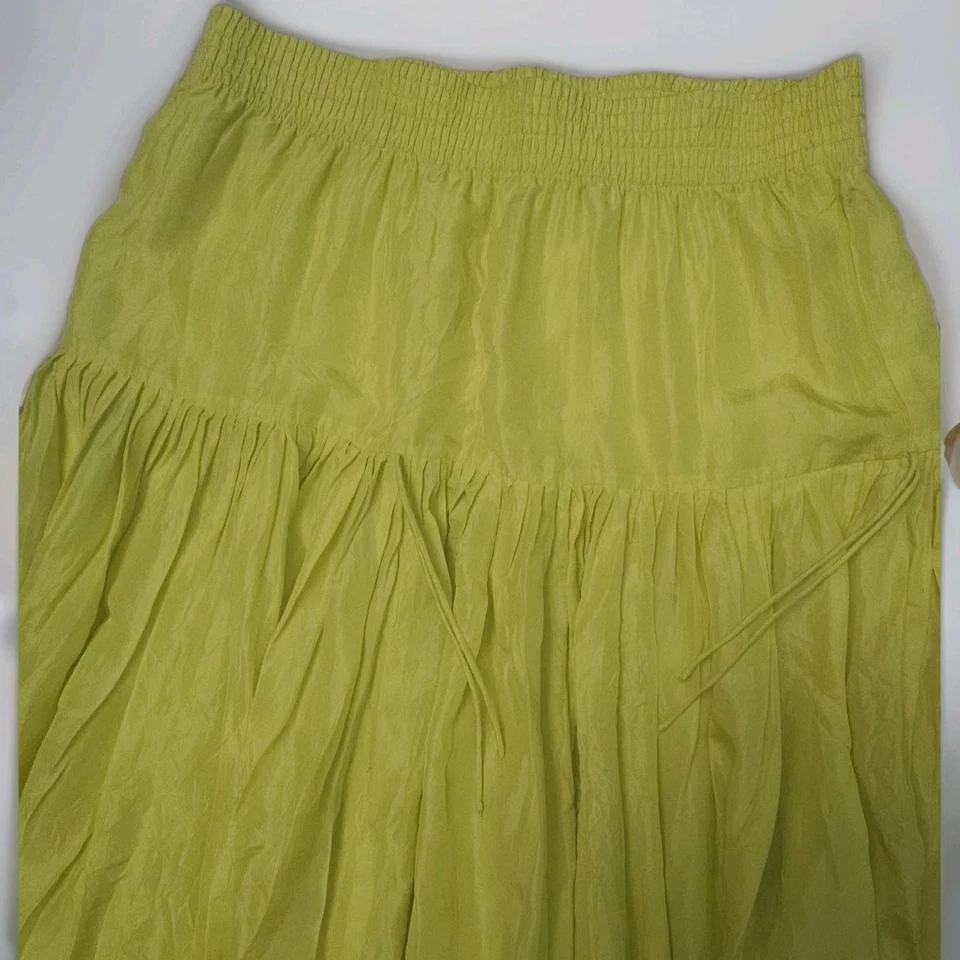 FALDA CALYPSO SILK TIRED Dos CAPAS MAXI AMARILLA Talla 1 W 29 Foto 3 de 4