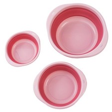 3-Pack Collapsible Wash Basin Set, Baby Wash Basin Dish Tub for Travel Home, ...