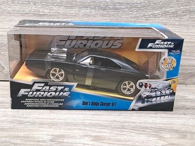 Jada Toys 1:24 Scale Fast & Furious Doms 1970 Dodge Charger Model Car Matt Black