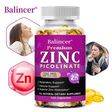 High Potency Zinc Picolinate 30mg Organic Gluten Free 30/60/120 Softgels