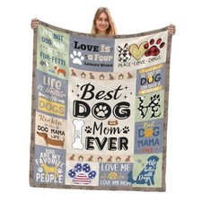 Dog Lovers Gifts for Women, Dogs Mom Blanket 60x80 Inch, Dog 60"x80" Dog Mom-1