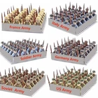 24pcs WW2 Military Figures Set (USA, UK, GER, FRA, SOVIET), DIY Kids Toy Gift