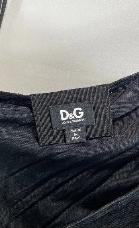 Dolce&Gabbana Womens Black Solid One Shoulder Dress Size 46 - Image 4 of 4