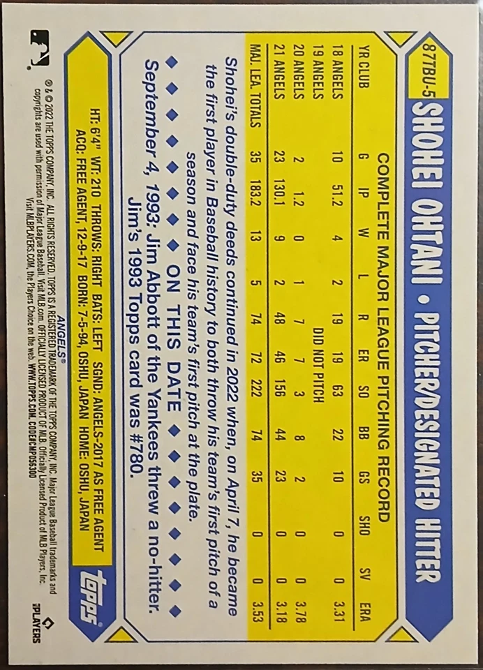 Shohei Ohtani 2022 Los Angeles Dodgers 35 aniversario novato Prizm SSP lote ×10 Foto 3 de 4