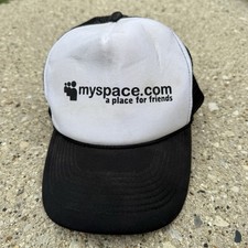 Vintage Rare Myspace A Place For Friends Social Media Networking Hat OG Promo