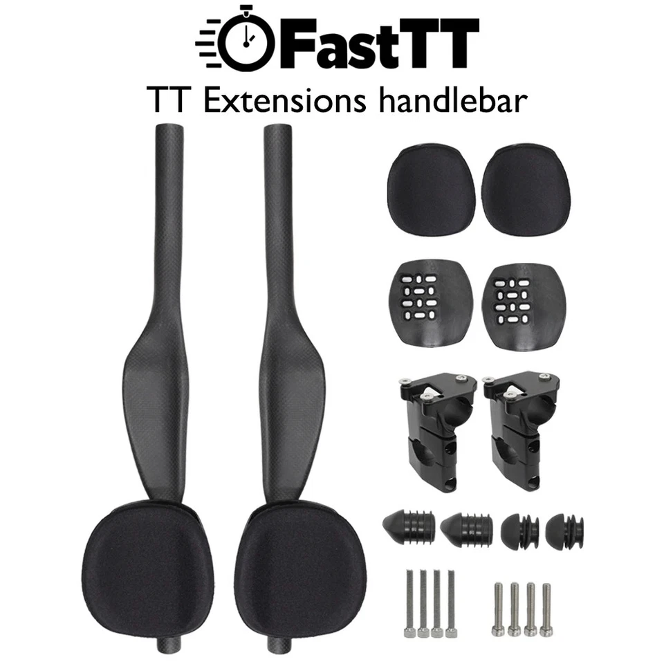 Soporte de bicicleta de fibra de carbono TT extensor de manillar triatlón contrarreloj barra de bicicleta Foto 2 de 4