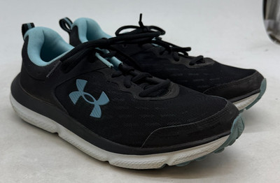 Under Armour Charged Assert 10 Athletic Sneakers Women's Black Lace-Up - 10 WIDE