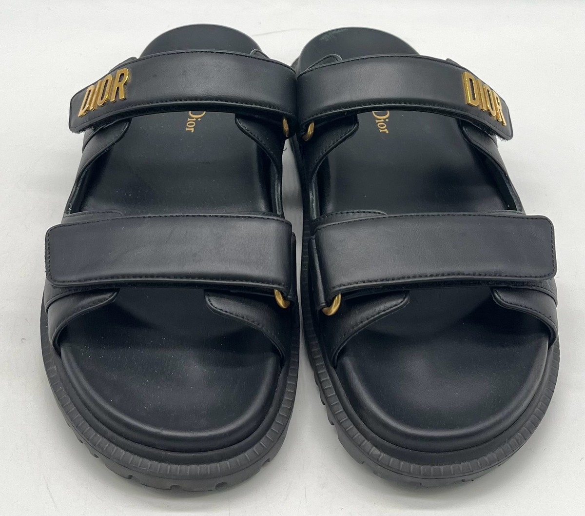 Christian Dior Dioract スライドサンダル　黒　35.5 Dioract Sandal Black Quilted Cannage Calfskin | DIOR