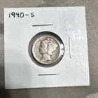 1940-S Mercury Dime Silver San Francisco Circulated 10C Uncertified 0.9 Fineness