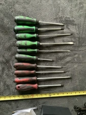 Mac And Matco Screwdrivers, Green And Red…see Pics…